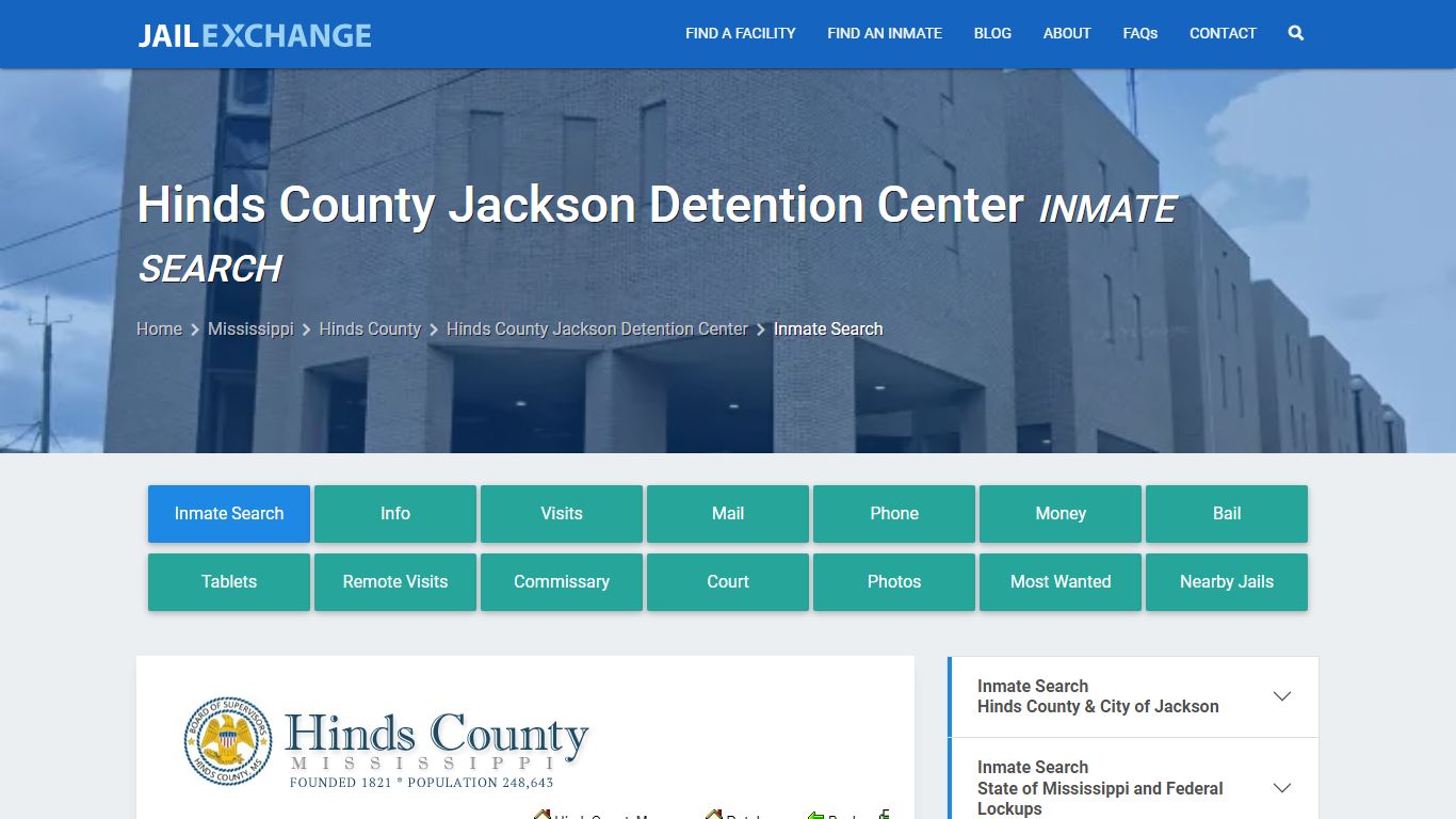 Hinds County Jackson Detention Center Inmate Search - Jail Exchange